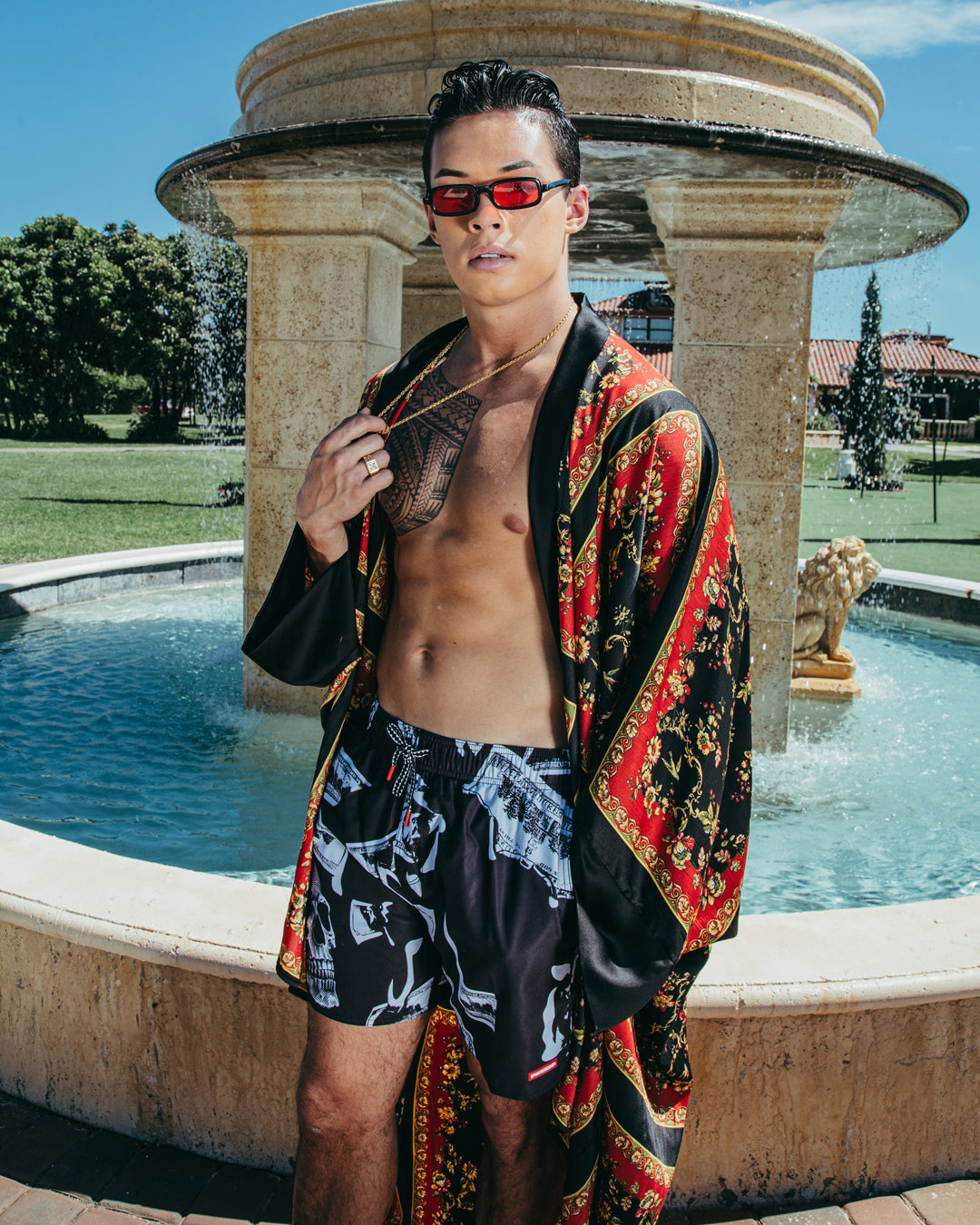 MONEY NIGHT SHOTO SWIM TRUNKS